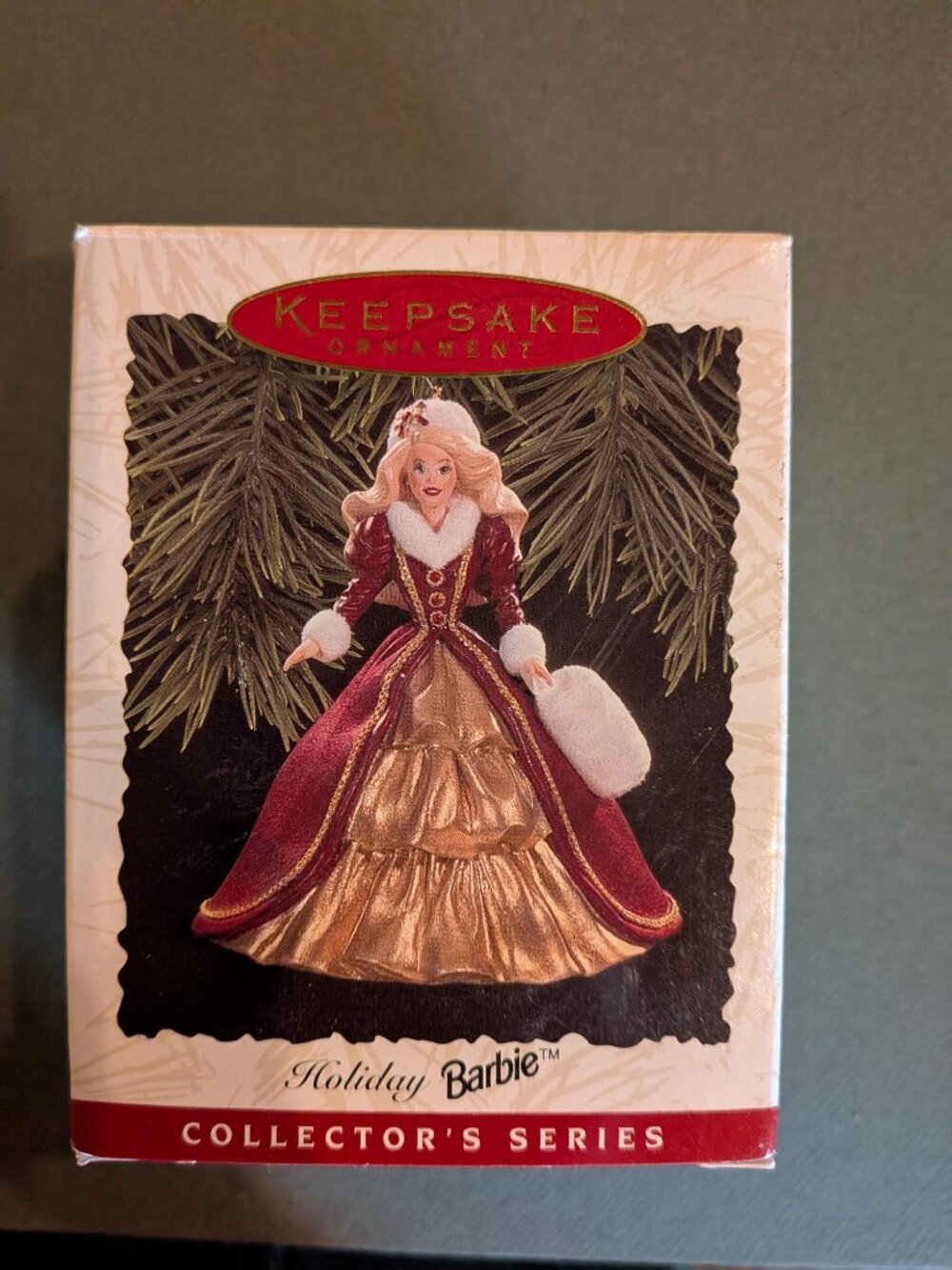Hallmark Holiday Barbie Handcrafted 1996 Keepsake Christmas Ornament in box